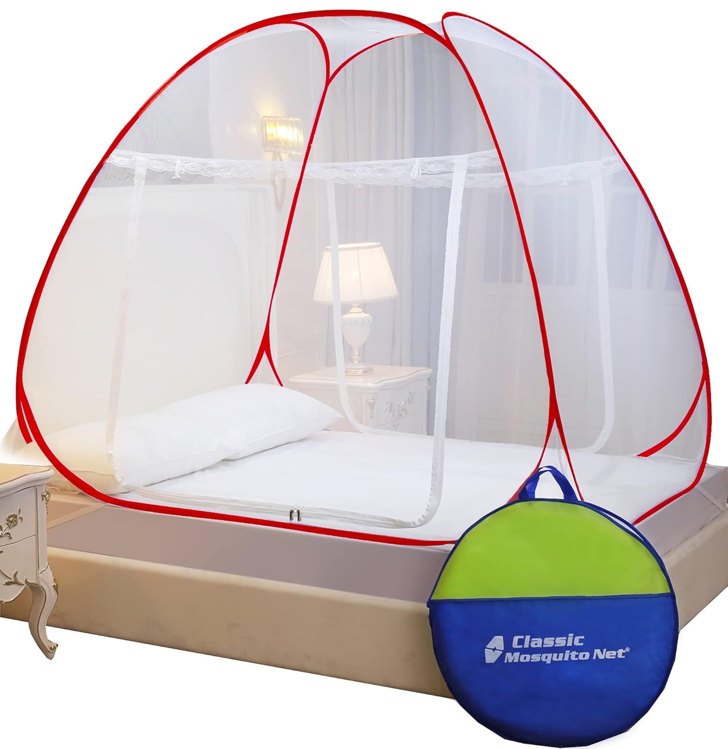 Classic Mosquito Net for King Size Double Bed Foldable Machardani