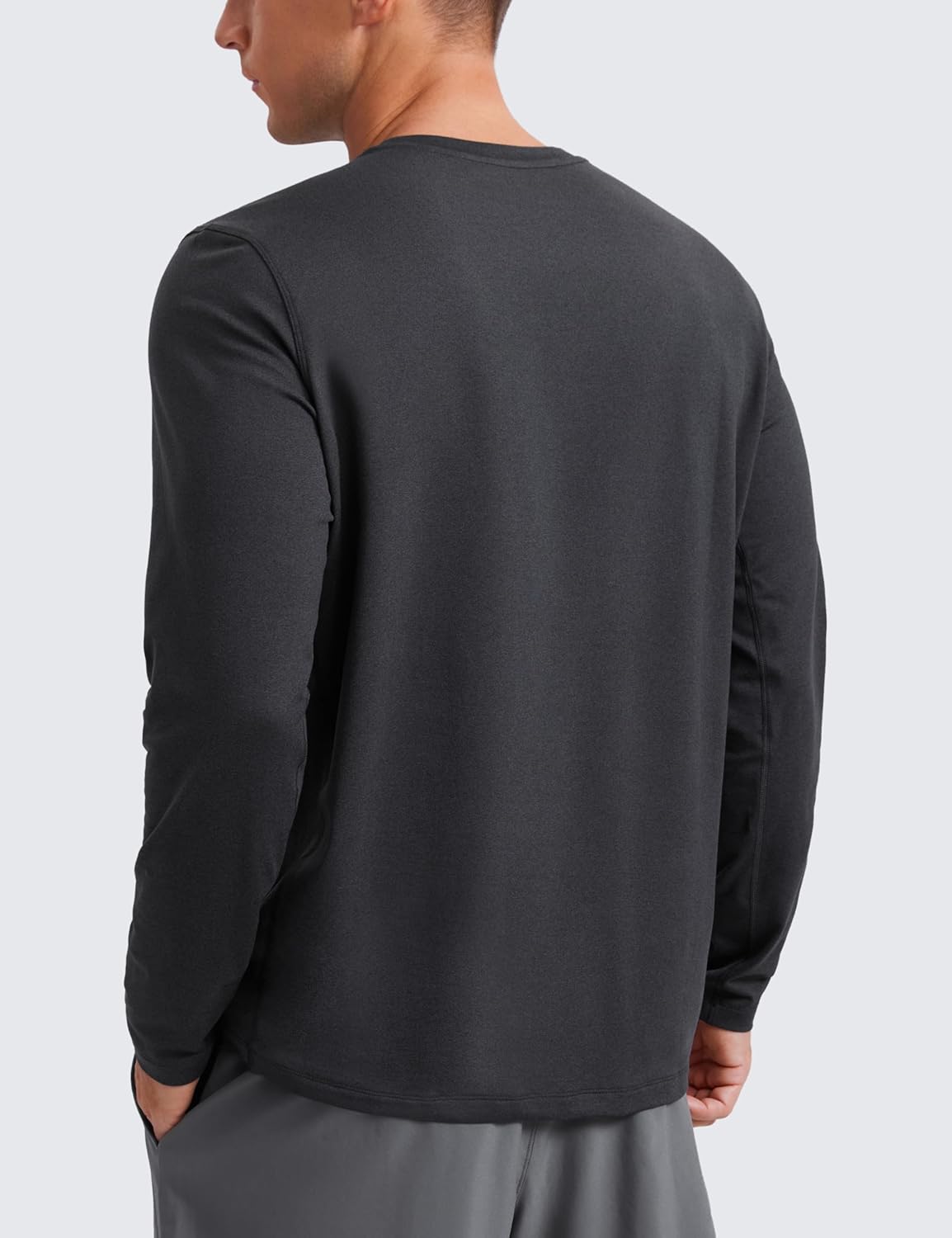 CRZ YOGA Cloud Jersey Long Sleeve Shirts for Men - Crewneck Breathable Casual Workout T-Shirts Soft Basic Tops - Image 2