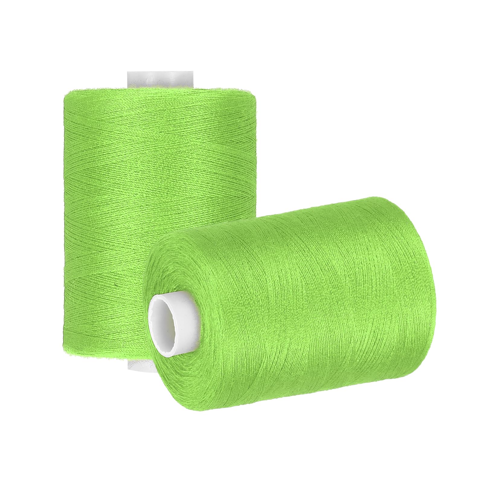 sourcing map 2 Spool Sewing Thread, Green #202 Polyester Thread Prewound Bobbins for Sewing Machine Hand Stitching Quilting Emergency DIY Projects, 1000 Yards/Spool