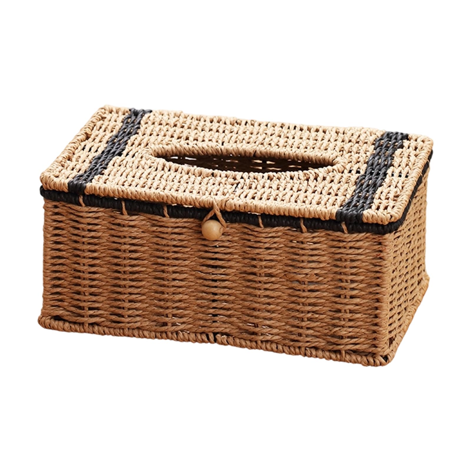 Mllepjdh B Handwoven Imitating Rattan Storage Asket For Tissues And Face Towel Desktop Organiser For Home And Offices Decorative Flexible Tissue Holder