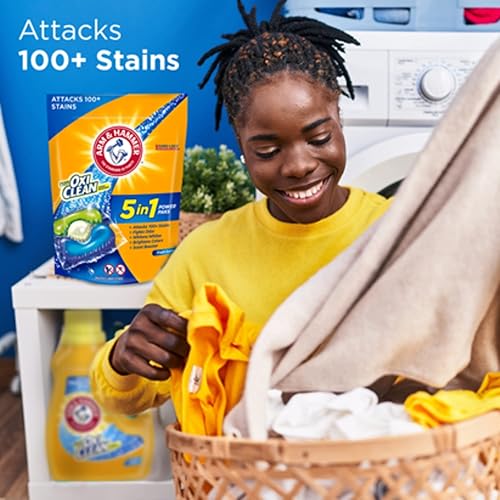 Miniatura 5 de ARM & HAMMER Plus OxiClean - Paquete de detergente líquido 5 en 1, alta eficiencia (HE), 42 unidades (paquete de 4)