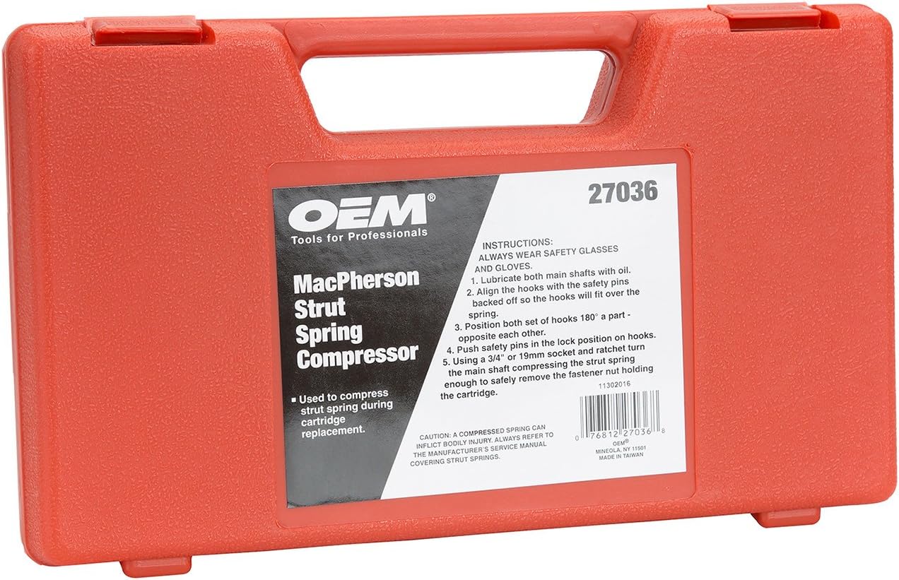 OEMTOOLS 27036 MacPherson 10.75 Inch Strut Spring Compressor, Set of 2 Universal Spring Compressor Tools, 9.75 Inch Maximum Safe Opening : Automotive