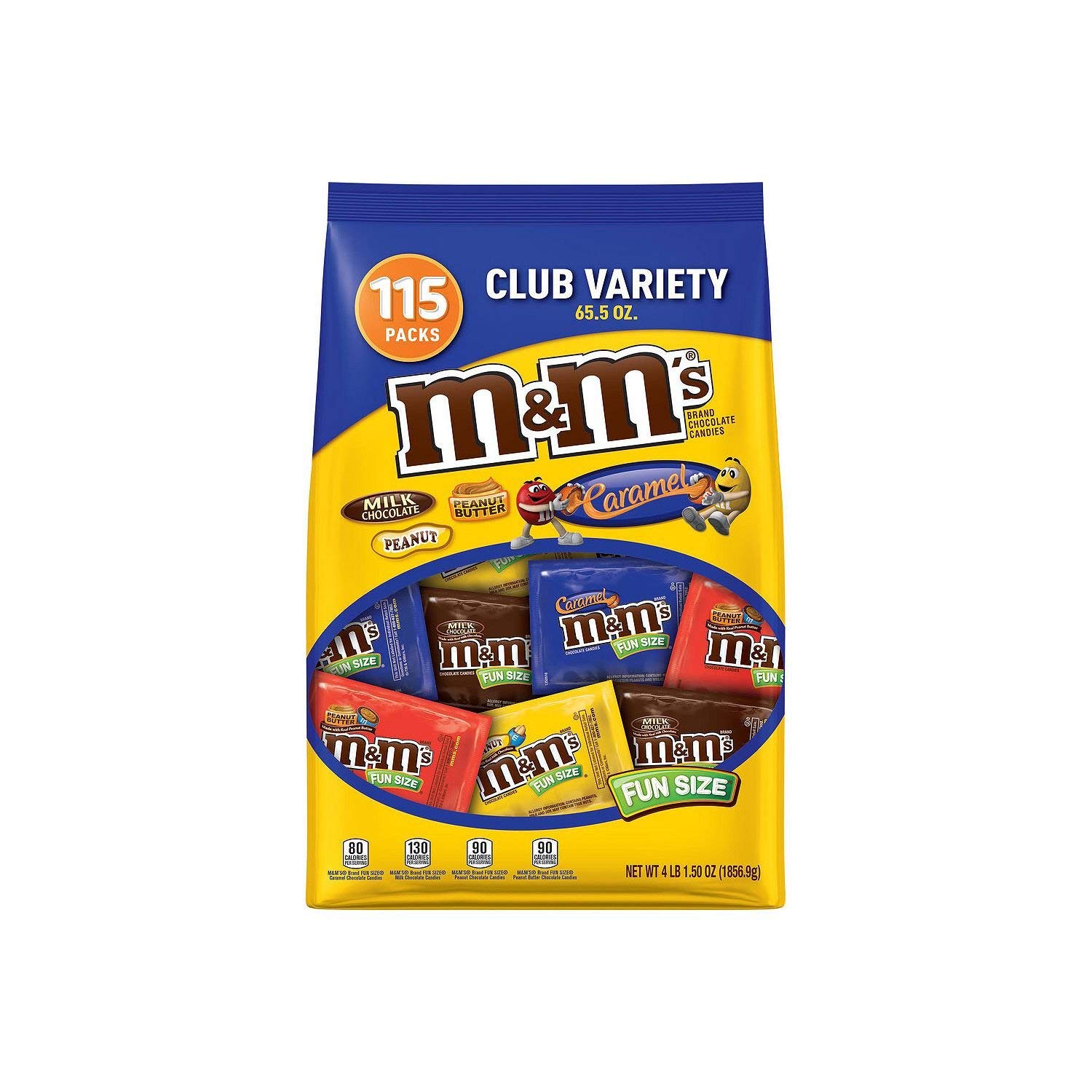 M&M'S Chocolate Candy Fun Size Club Variety Mix, 65.5 Oz