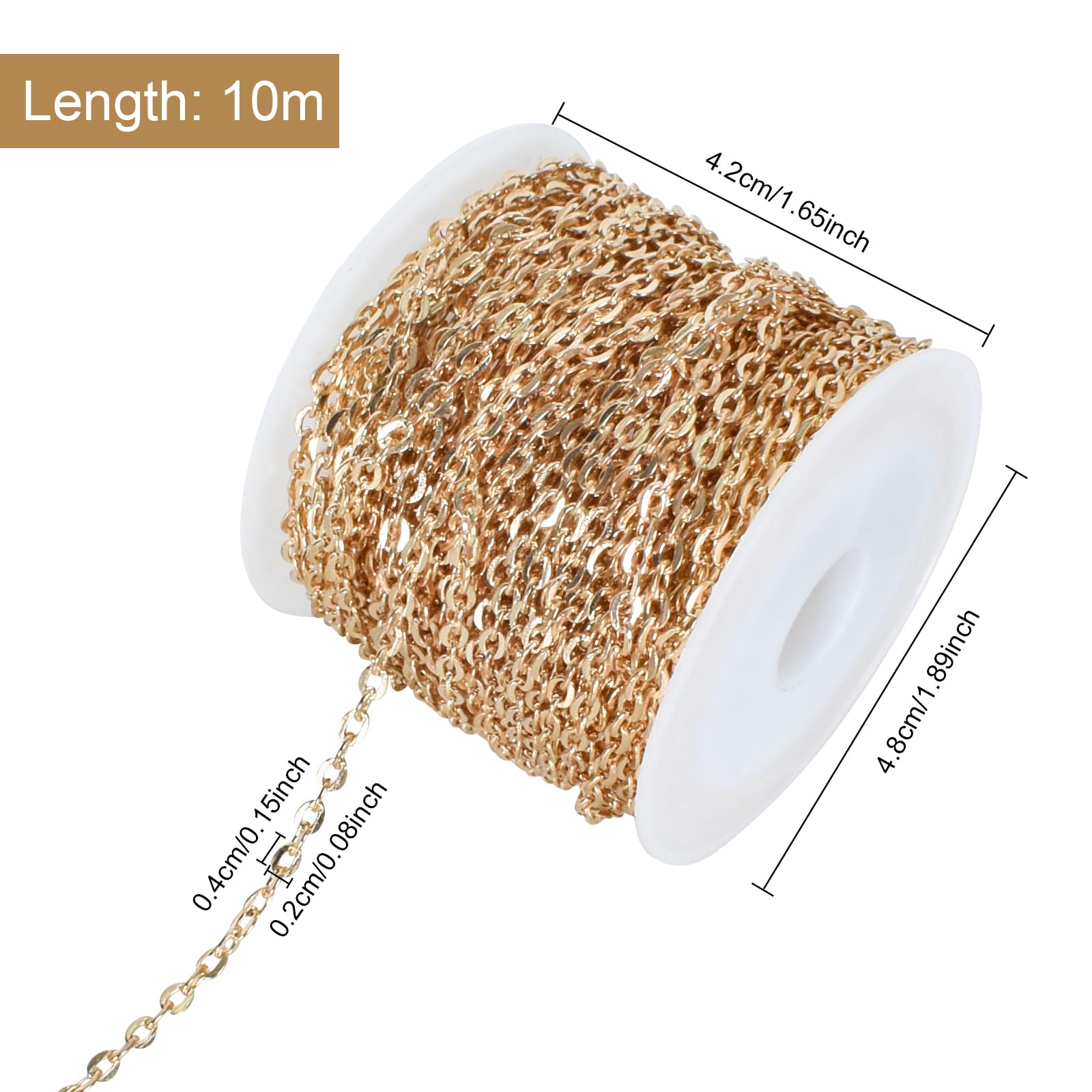 Forise 24 Catene Per Collane Fai Da Te - Lotto Misto Oro E Argento, Lega Metallica 2mm, Lunghezza 40cm, Con Moschettone