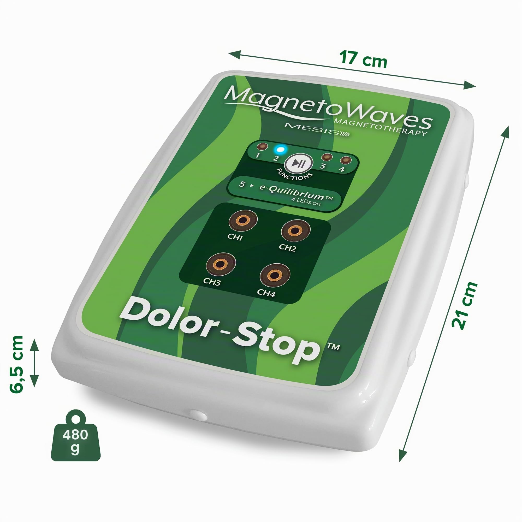 MESIS MagnetoWaves Dolor-Stop Magnetoterapia | Alta frecuencia | 5 programas | 4 canales | Equipamiento Core