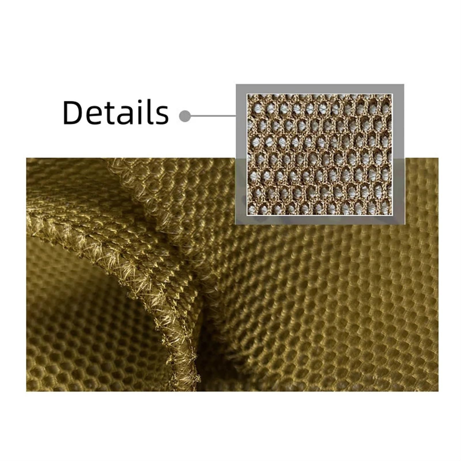 Tela de Malla Tela de malla hexagonal panal 3D poliéster 1 x 2 metros, marrón, transpirable, resistente al desgaste, material for colchón coche