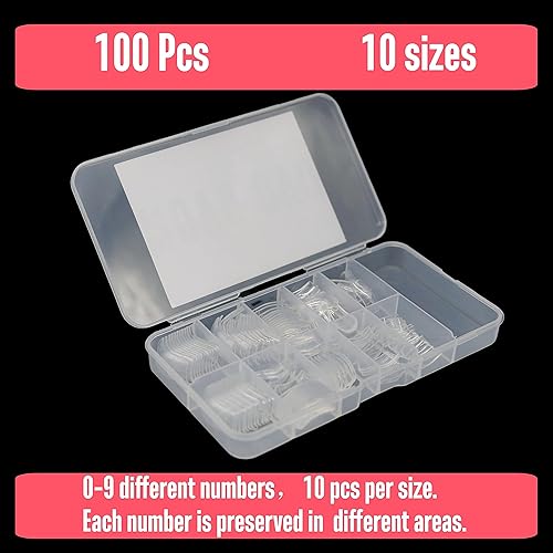 Miniatura 3 de NOVO OVO Halloween 100 piezas de puntas de uñas largas curvadas en forma de halcón, puntas de uñas transparentes extra súper extremas de curva