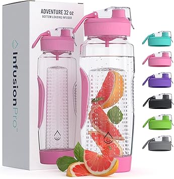 Infusion Pro 32 Oz. Fruit Water Bottle Infuser With Insulated TEAL NIB - View #2