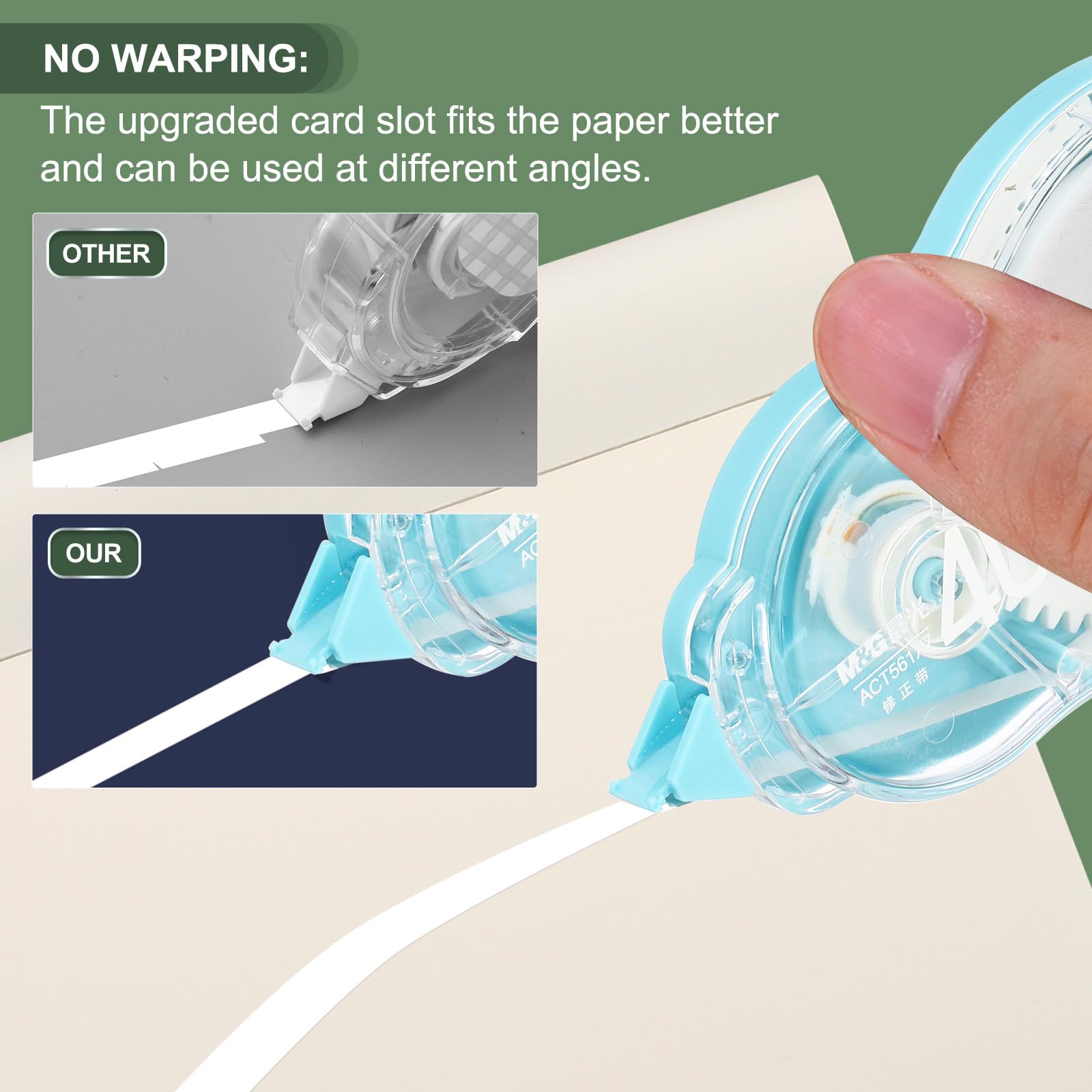5-Pack White Out Correction Tape - 98 Ft Total, 5mm Wide, Tear-Resistant, Cute Macaron Colors