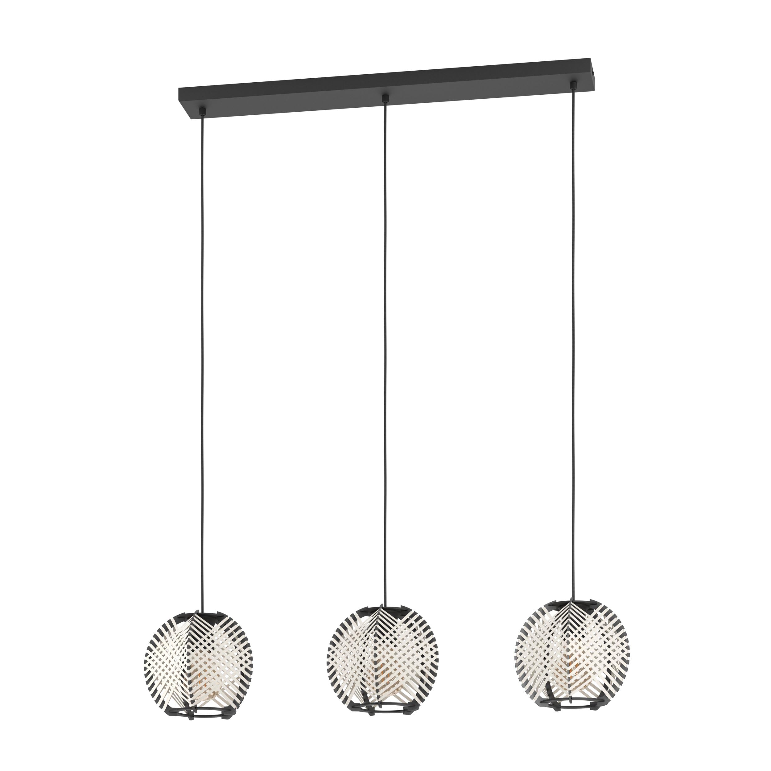 Eglo Pendant Lighting Waverton, 3 Light Hanging lamp Above Dining Table