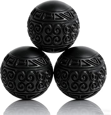 3 Pack Black Decorative Ball for Centerpiece Bowls, 3 inch Orbs Spheres for Home Living Room Coffee Table Centerpieces Shelf Decoration