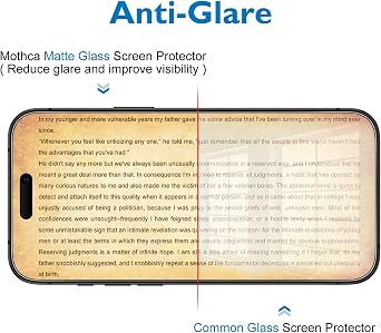 Mothca Matte Glass Screen Protector for iPhone 16 Pro Max, 2 + 2 Pack