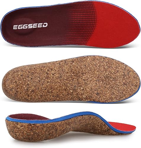 Plantillas de corcho para aliviar la fascitis plantar, plantillas de corcho para pies planos, arco alto, dolor de pies, inserciones de talón de