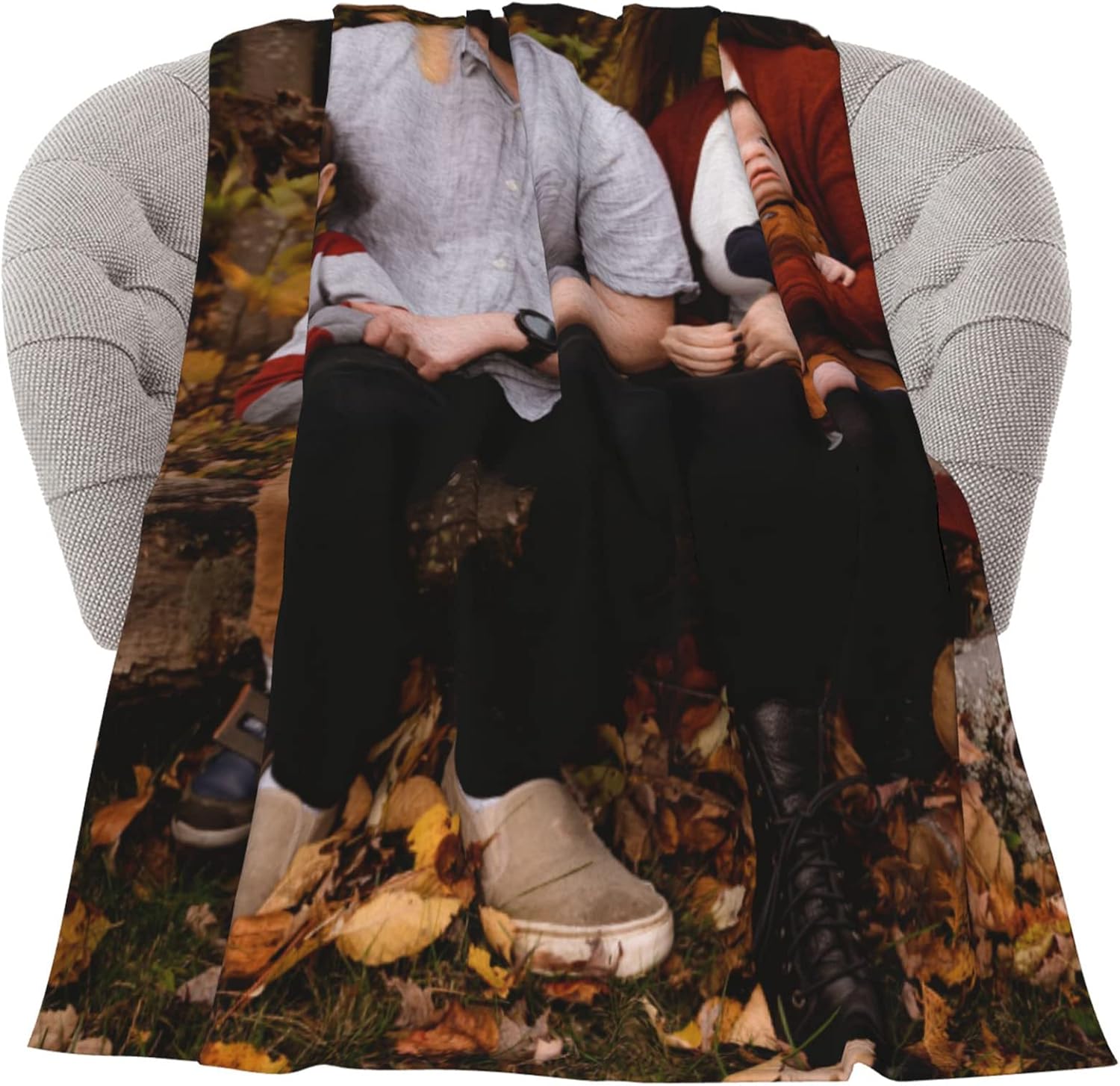 Custom Blanket with Photo Text Personalized Throw Blanket Personalized Gift Flannel Blanket Birthday Halloween Christmas Customized Picture Blanket for Mother Baby Father Adult Friends Lovers Pets