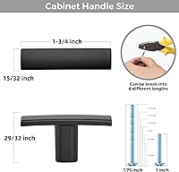 Vista 53 de 5 Pack Matte Black Cabinet Knobs - Kitchen Cabinet Knobs Black Cabinet Pulls for Kitchen Cabinet Drawer Stainless Steel Dresser Knobs for Cabinet