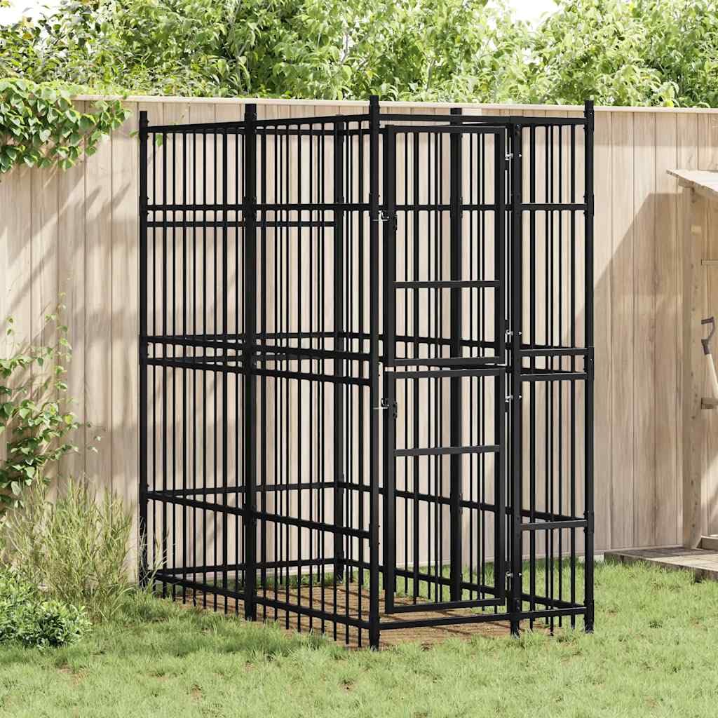 Chenil pour chien extérieur en acier durable pour un dressage serein