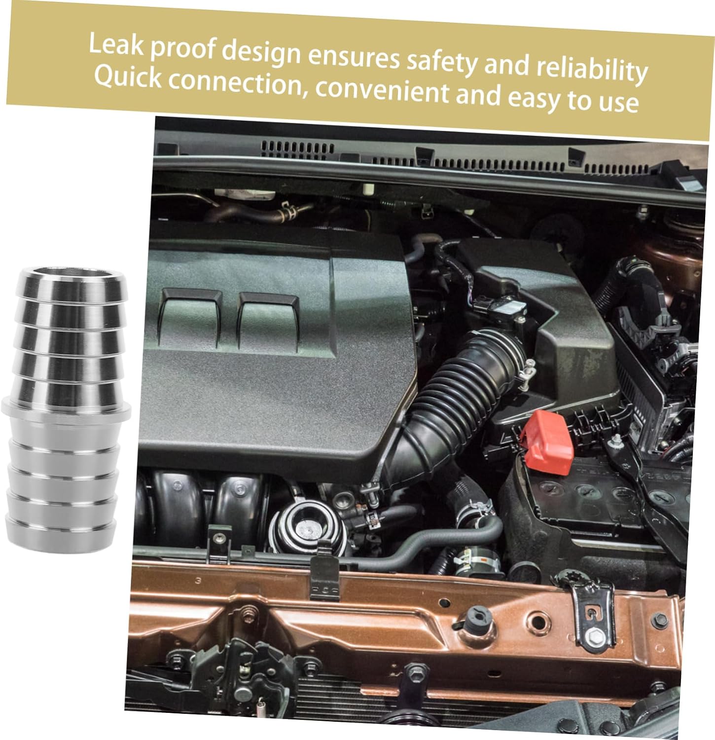 Unomor Automotive Radiator Hose Barb Connector Adapter Quick Vehicle Steam Tube Leakproof Design Compatible Various Car Models Easy Installation