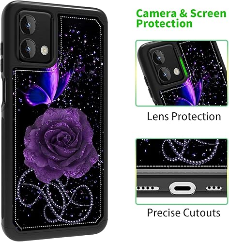 Miniatura 6 de JANENFNA Funda tipo cartera para Motorola G Stylus 5G 2023 con tarjetero y función atril con bloqueo RFID, doble cierre magnético para Moto G Stylus