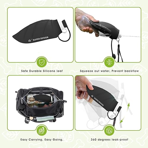 Miniatura 3 de SUPERDESIGN Botella de agua para perro, botella de agua portátil para perros pequeños a grandes, botella de agua de viaje para perros a prueba de
