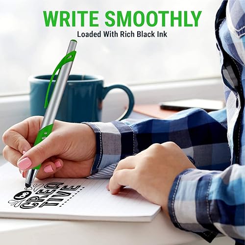 Miniatura 4 de Lápiz capacitivo 2 en 1 y bolígrafo con agarre cómodo para dispositivos universales de pantalla táctil, tabletas, iPad, iPhone 6, 6 Plus, iPod,