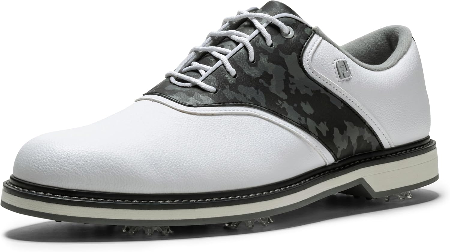 FootJoy Men's FJ Originals Golf Shoe, White/Grey/Multi, 7.5 Wide