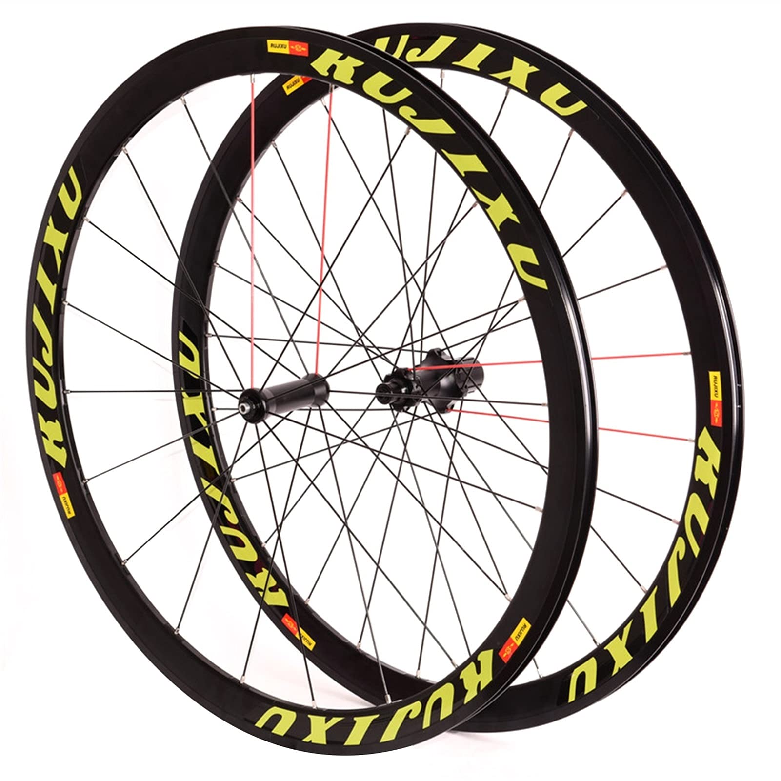 Generic Set di Ruote per Bici da Strada 700c C/V Brake 38mm Cerchio in Lega di Alluminio Leggero F20 R24 Fori Hub Ruote a sgancio rapido per Cassetta a 7-11 velocità A