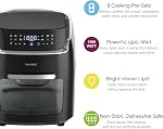 Innoteck 12.7QT Digital Air Fryer Oven - One Touch Controls - Air Fry, Roast, Dehydrate, Bake, Reheat - 8 Functions - Oil Less - Rotisserie - Removable Dishwasher Safe Parts 12L