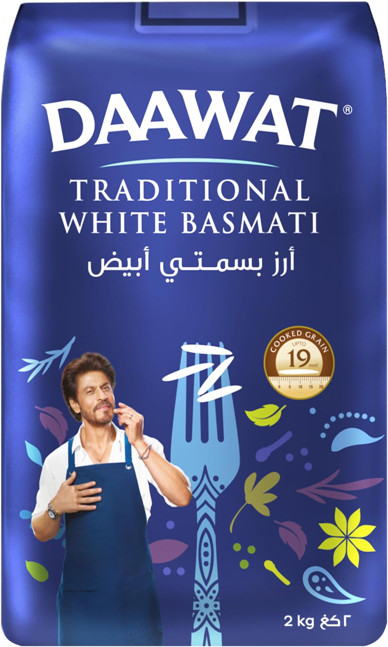 Daawat Traditional Basmati Rice, White, 2kg
