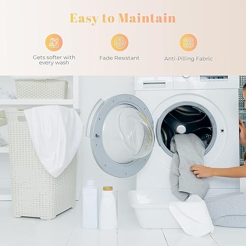 Miniatura 5 de Juego de sábanas cortas de tamaño Queen para caravana, 4 piezas, sábanas de lujo para hotel, fáciles de ajustar (7-9 pulgadas), bolsillo profundo de