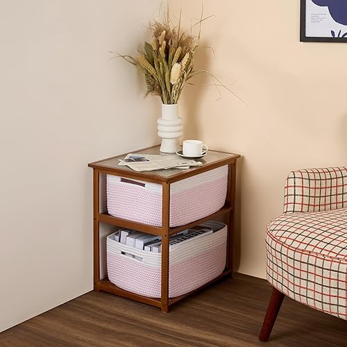 Miniatura 8 de Cestas grandes de almacenamiento para estantes, organizadores de armario, para ropa, manta, toallas, guardería, caja de cestas de juguetes, cestas