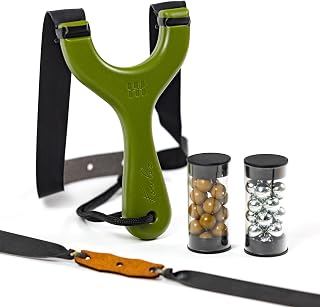 SimpleShot Hornet Slingshot by Zach Fowler for Hunting and Target Shooting, with Ammo, Latex Bands, and Paper Target