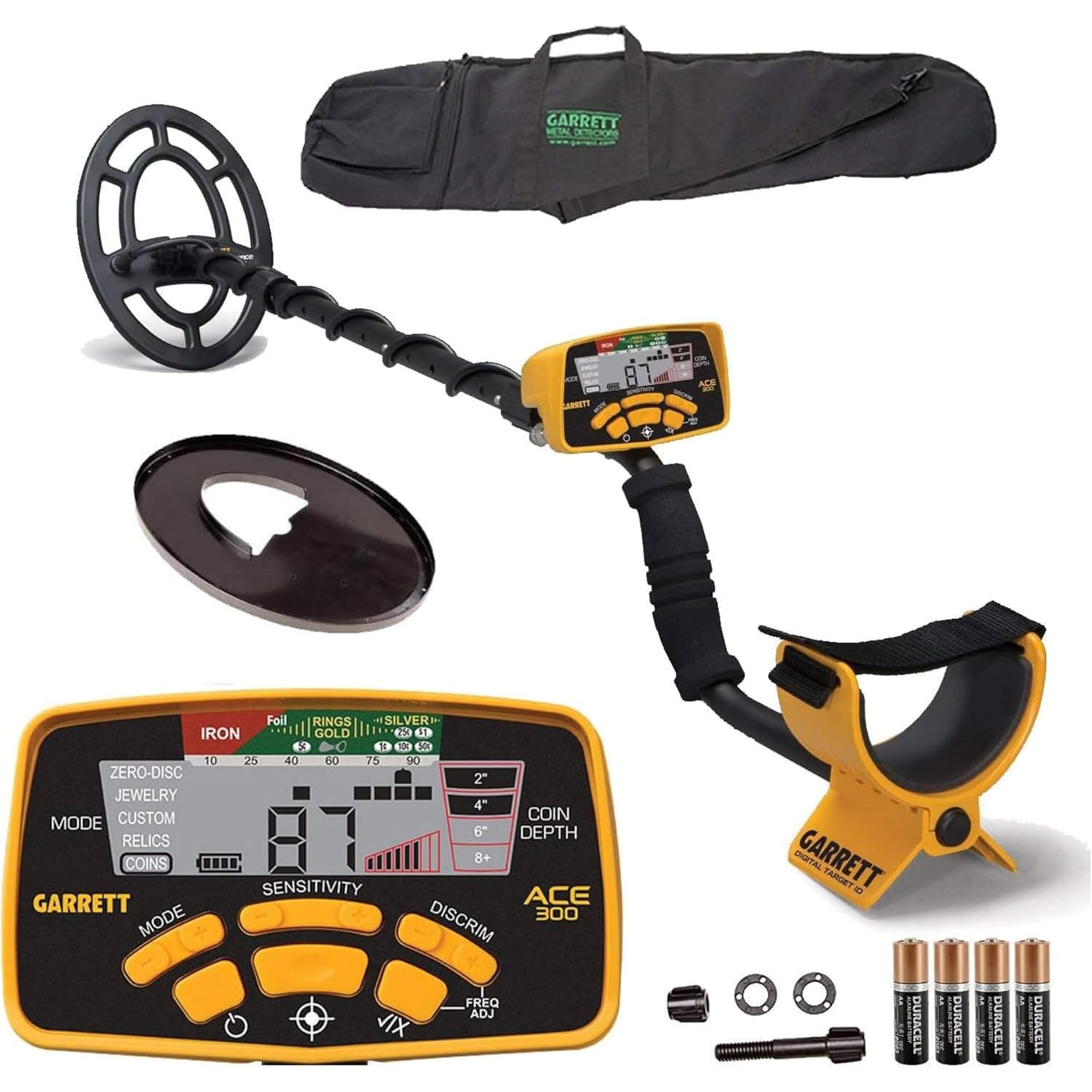 Amazon.com : Garrett ACE 300 Metal Detector Bundle – Made in the
