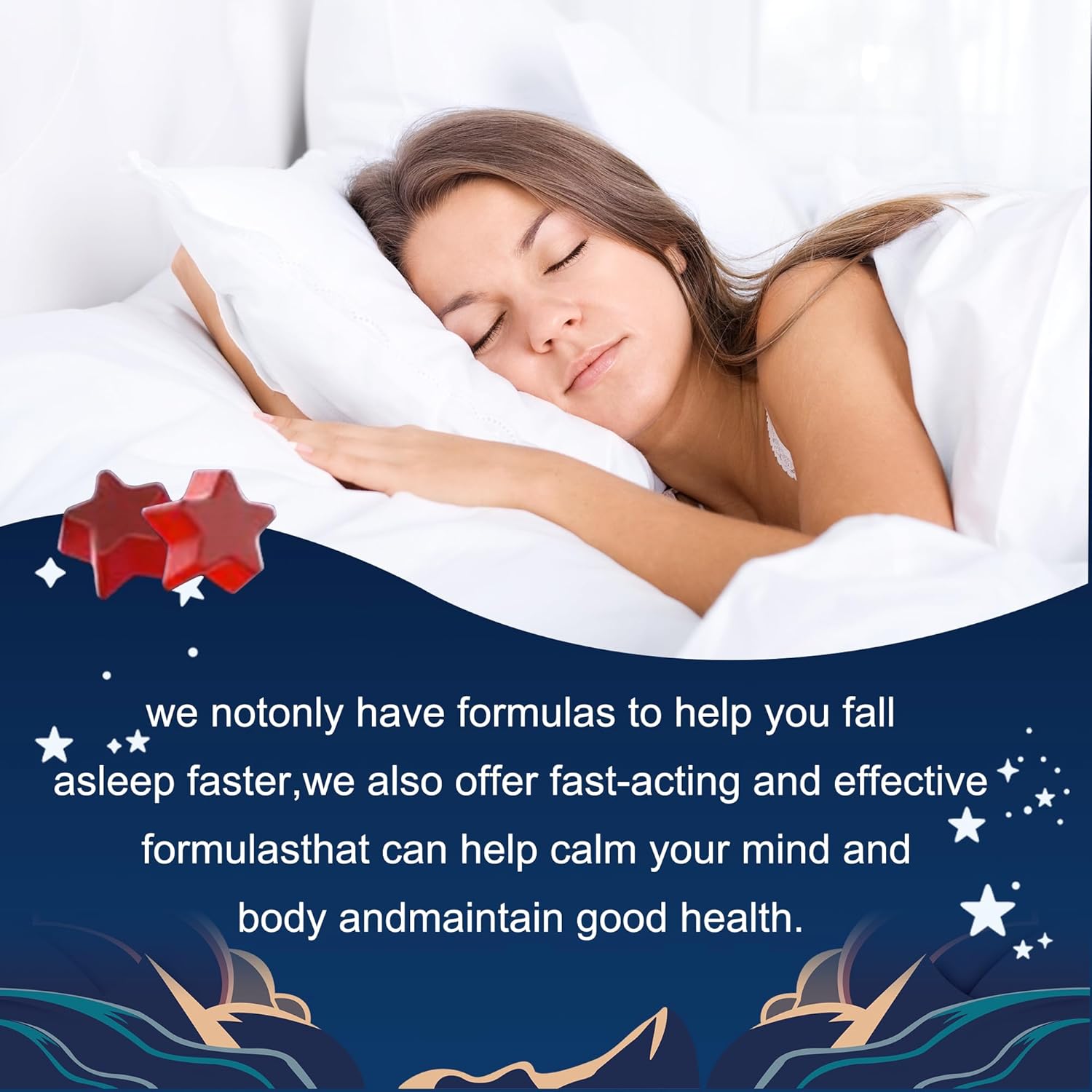 Sleep Gummies for Adults – Melatonin Free Gummies with 5-HTP, L-Theanine, Magnesium & Valerian Root – Vegan, Halal, Sugar & Gluten Free – Sweet Strawberry 60 Count