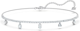 Swarovski Tennis Deluxe Jewelry Collection, Rhodium & Rose Gold Tone Finish, Clear Crystals