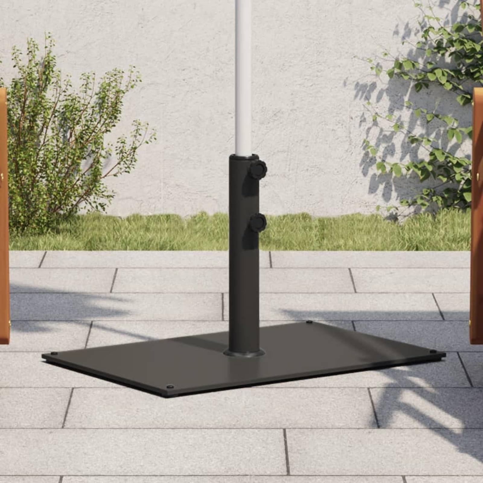 Stojak na parasol przeciwsłoneczny 15 kg czarny do masztu 32/38/48 mm