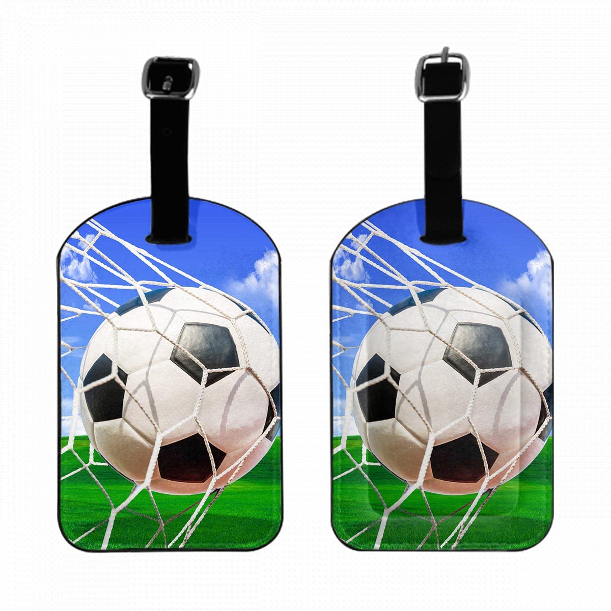 Zoczos Soccer Travel Baggage Labels Sports White Black