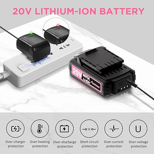 Miniatura 3 de AVID POWER Juego de taladro inalámbrico de 20 V para proyectos de bricolaje en el hogar y principiantes, taladro eléctrico ligero con cargador