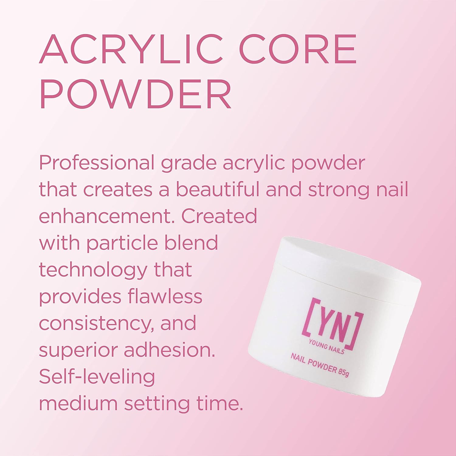 Young Nails Acrylic Core Powder, French Pink, 85 Gram 85 Gram French Pink