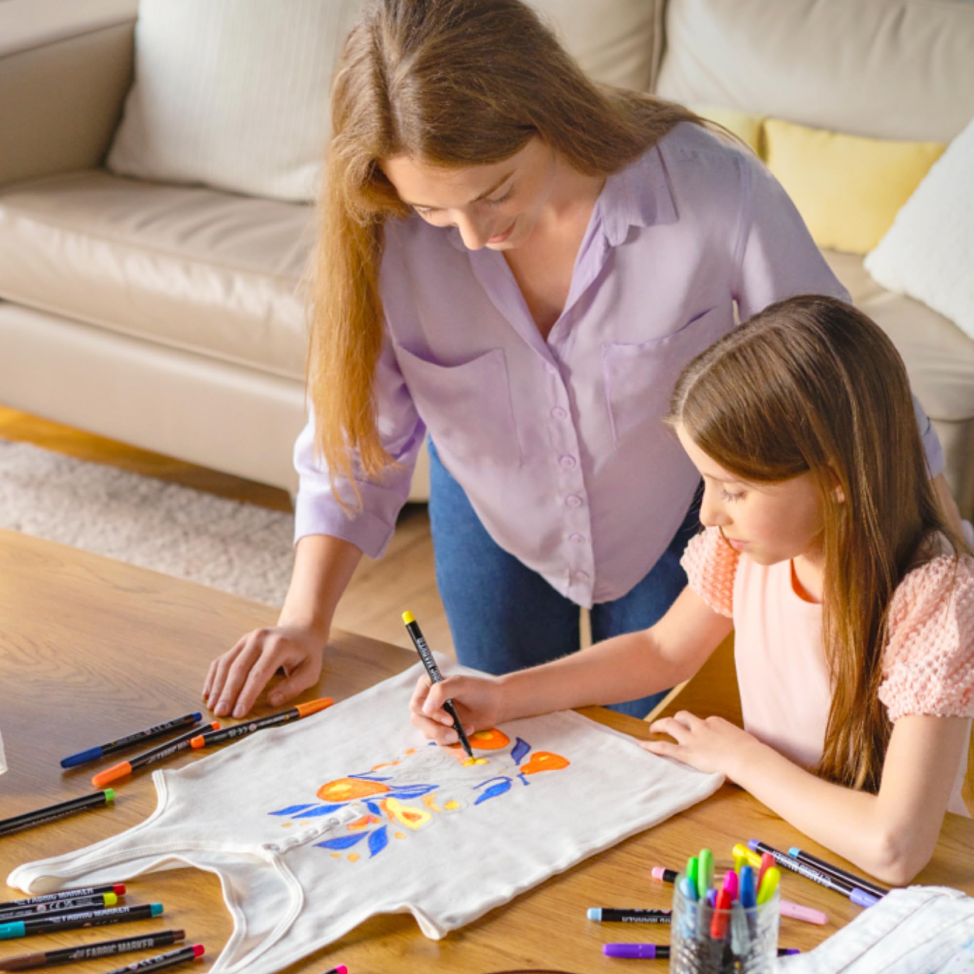 Image secondaire de Zenacolor - Set de 24 Marqueurs Textiles Non-Toxiques pour Tissus