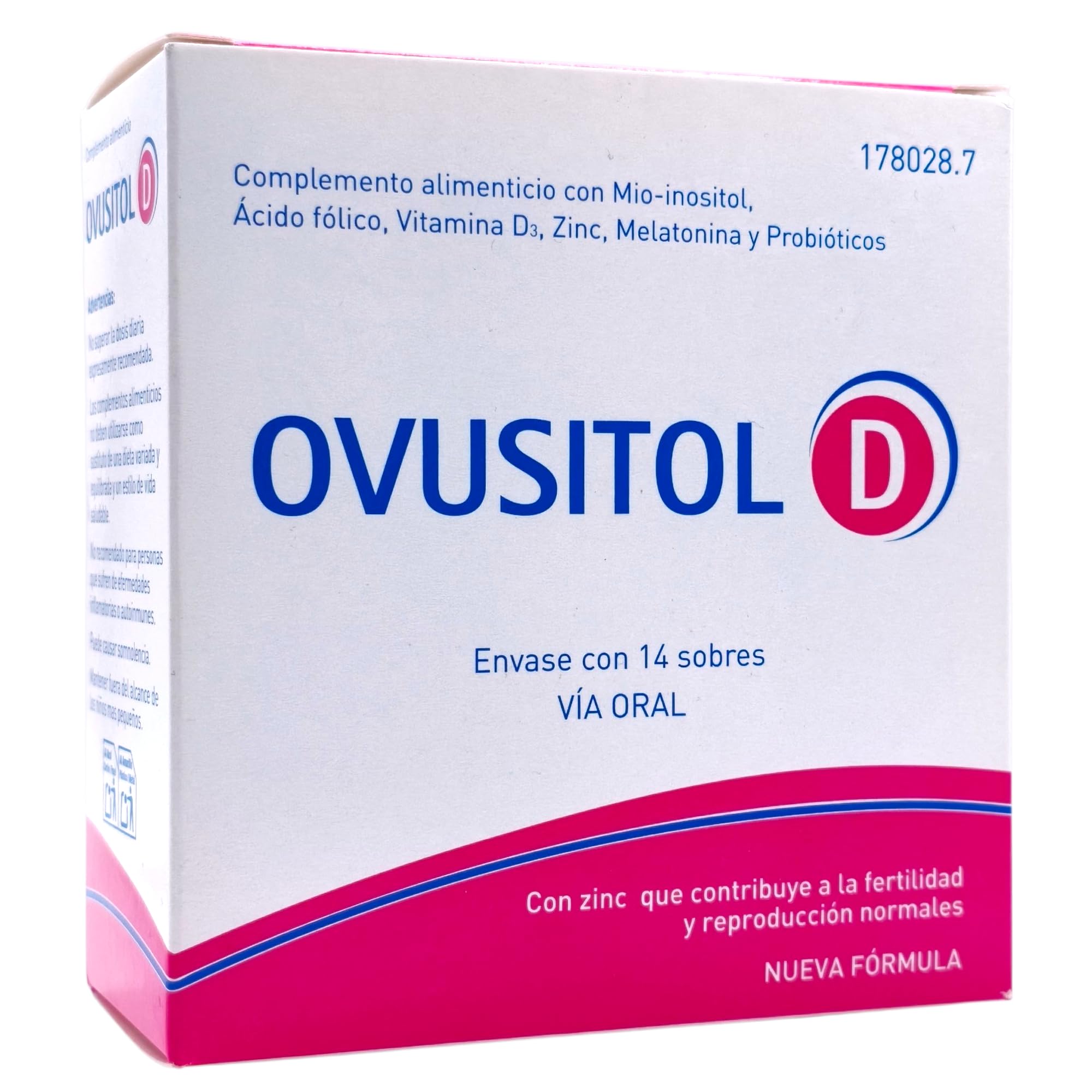 Italfarmaco Ovusitol D 14 Sobres - Suplemento para la Fertilidad Femenina, Reserva Ovárica y Calidad de los Ovocitos - Con Mio-inositol, Ácido Fólico, Probióticos, Vitamina D3, Zinc y Melatonina