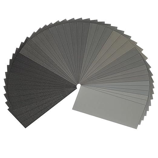 STEBRUAM Carta Abrasiva 42 Pezzi (grane 120–400+)