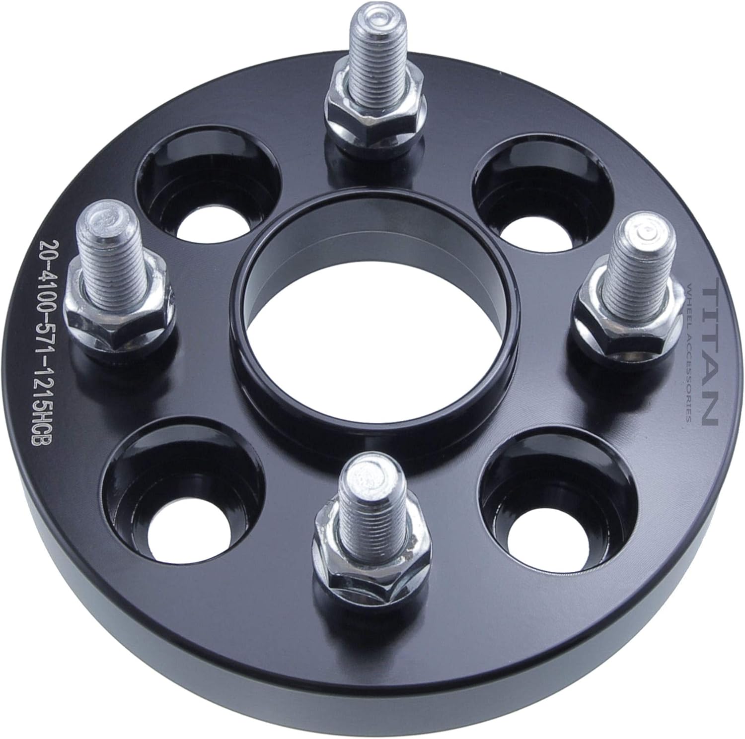 15mm 4x100 Hubcentric Wheel Spacers - Wider Stance, Increased Clearance, Fits Audi Fits BMW Fits VW - 15mm, 4x100, 57.1mm Hub, 12x1.5 Studs - Set of 4 - Black