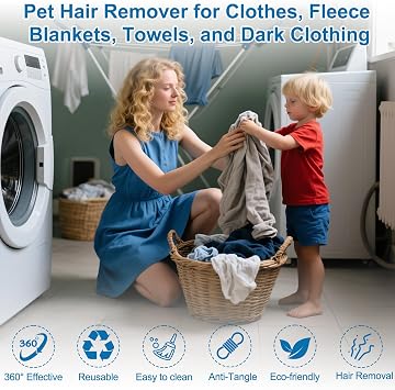 20Pcs Pet Hair Remover for Laundry, 1.4 inch Mini Ball Lint Traps