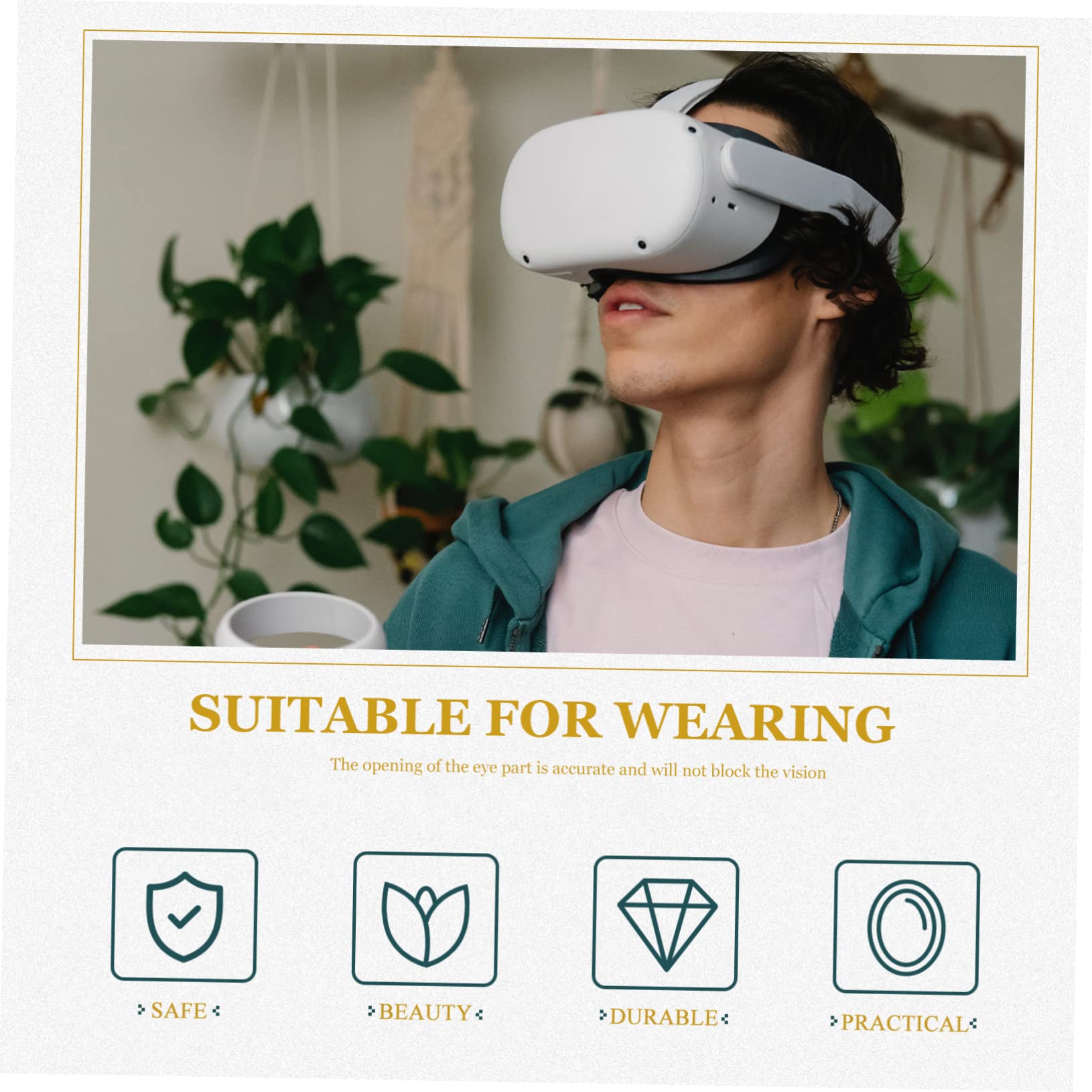 Housoutil 5 Pezzi Maschera Per Gli Occhi Elastica Vr Maschera Per Dormire Per Visori Vr Imbottitura Morbida Facile Da Indossare Lavare