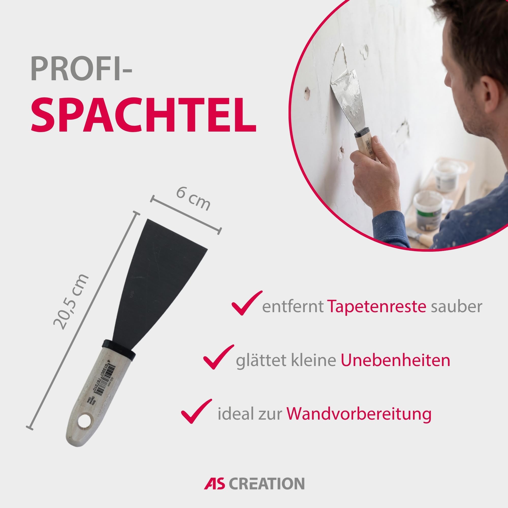 A.S. Création XXL-Tapezierset 15-teiliges Set für Tapezierarbeiten Renovierungsset - Grundausstattung für Tapezierprojekte - 902403