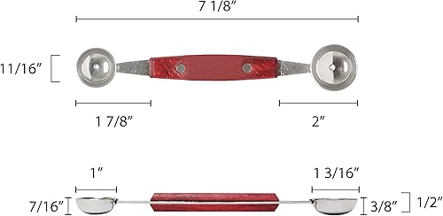 Miniatura 2 de Excellant e Deluxe Melón Baller de acero inoxidable con mango de madera