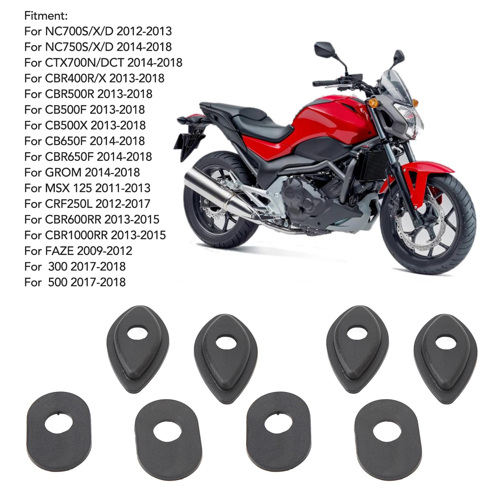 Adaptery Kierunkowskazów Motocyklowych Niezawodne, Wytrzymałe Podkładki Dystansowe Kierunkowskazów GROM