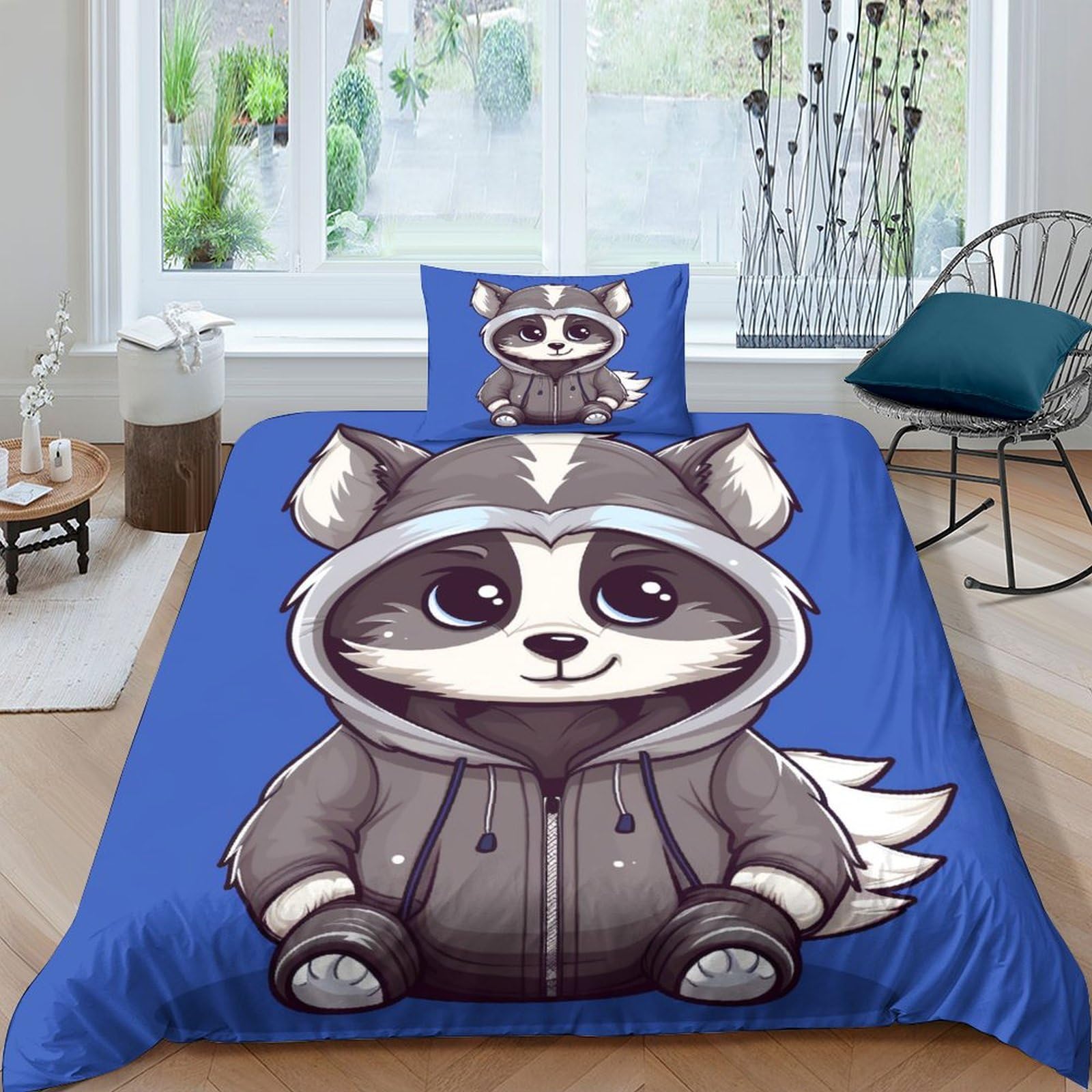 Housse de couette chat en microfibre respirante et douce