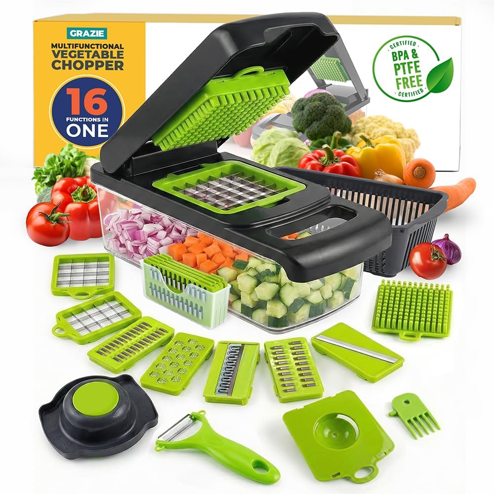 16-in-1 Vetable Chopper with Container – Multifunctal Food