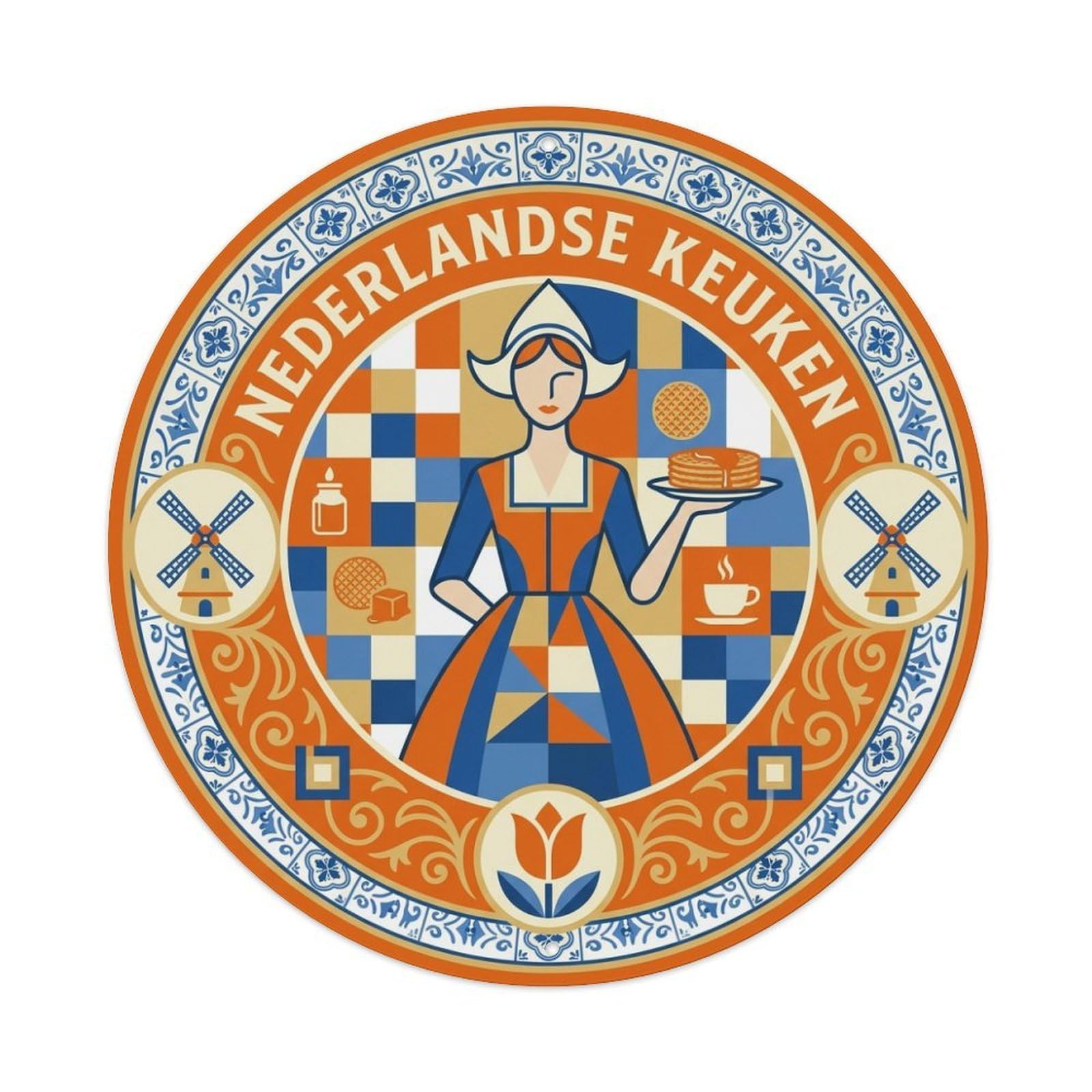 Dutch Cuisine Stroopwafels Culinary Travel Food Metal Tin Sign